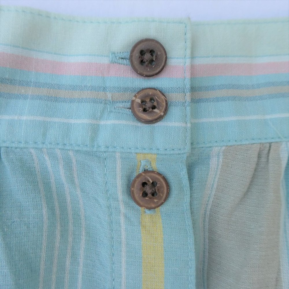 Patagonia Skirt Coconut Button Front Pastel Stripes Organic Cotton Hemp L Large - Picture 4 of 8